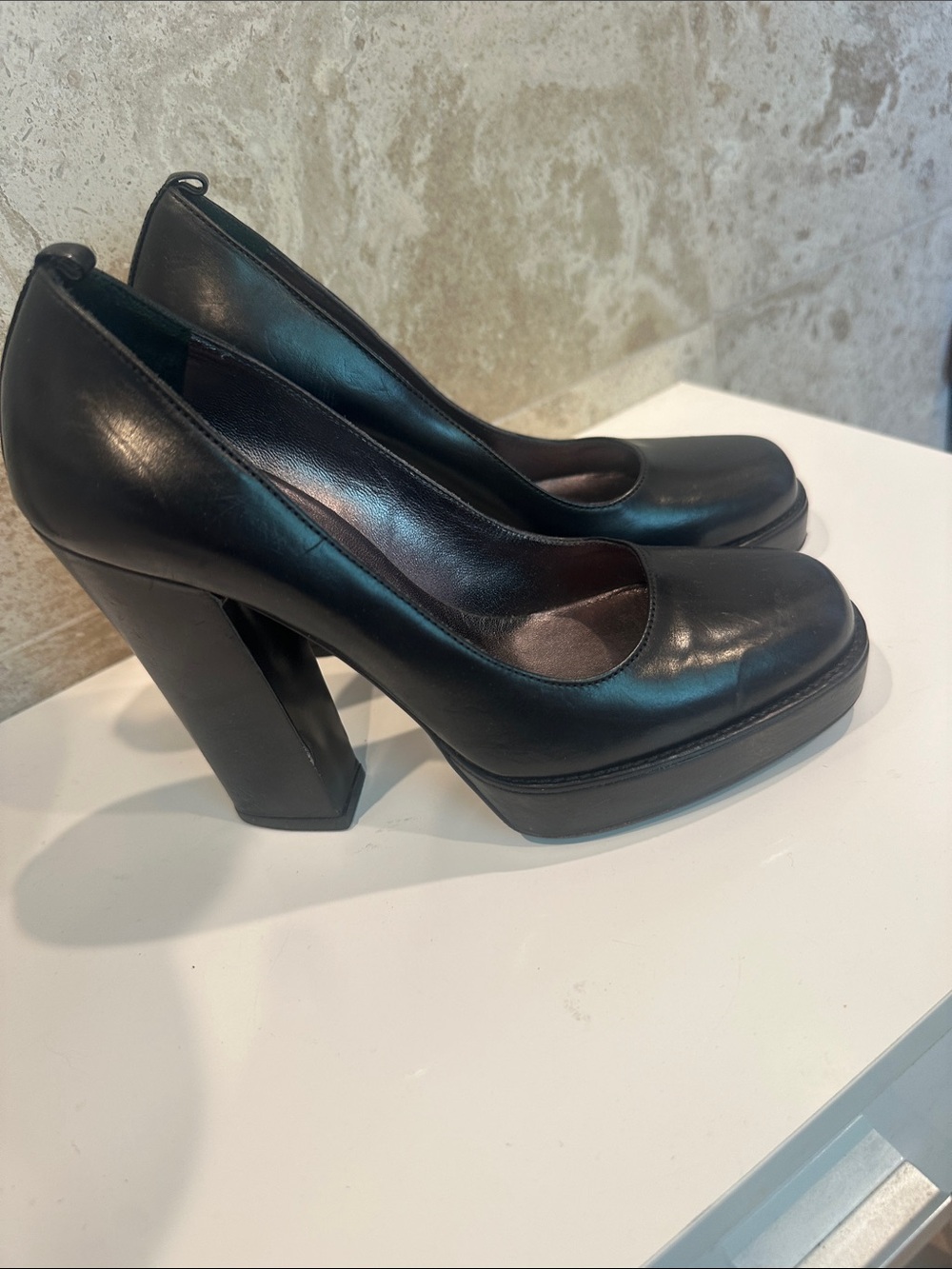 Prada vintage Classic Black Platform Pump - Women size 35